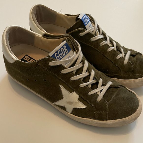 Golden Goose Superstar Olive Green with White Star - Picture 3 of 4